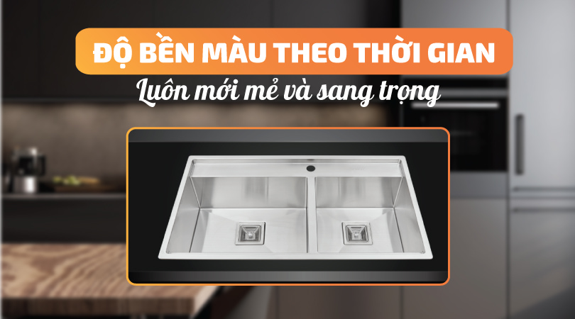 Chậu rửa chén Malloca MS 6304T - Độ bền màu theo thời gian